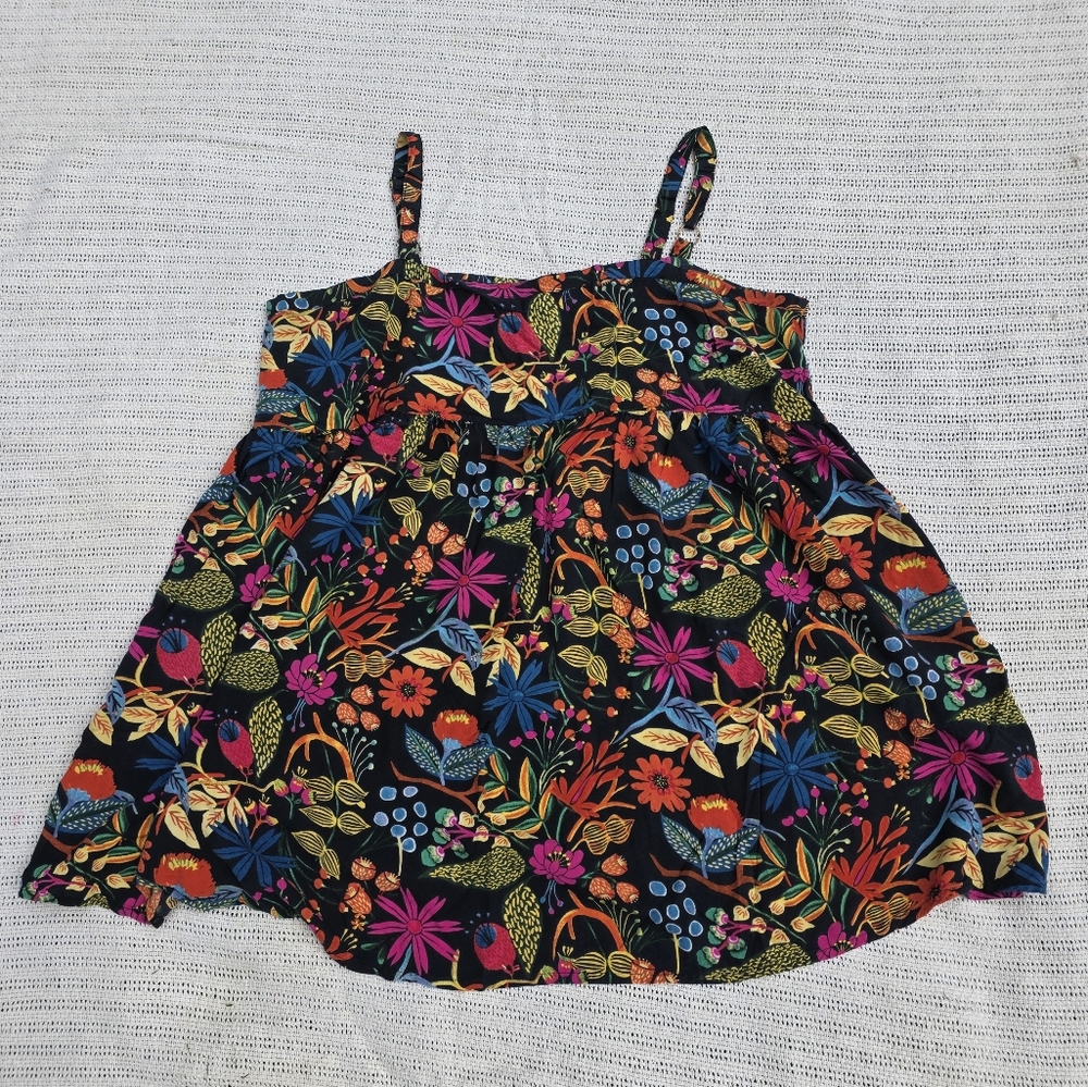 Natural life, Patti black neon floral print Mini  Dress XL